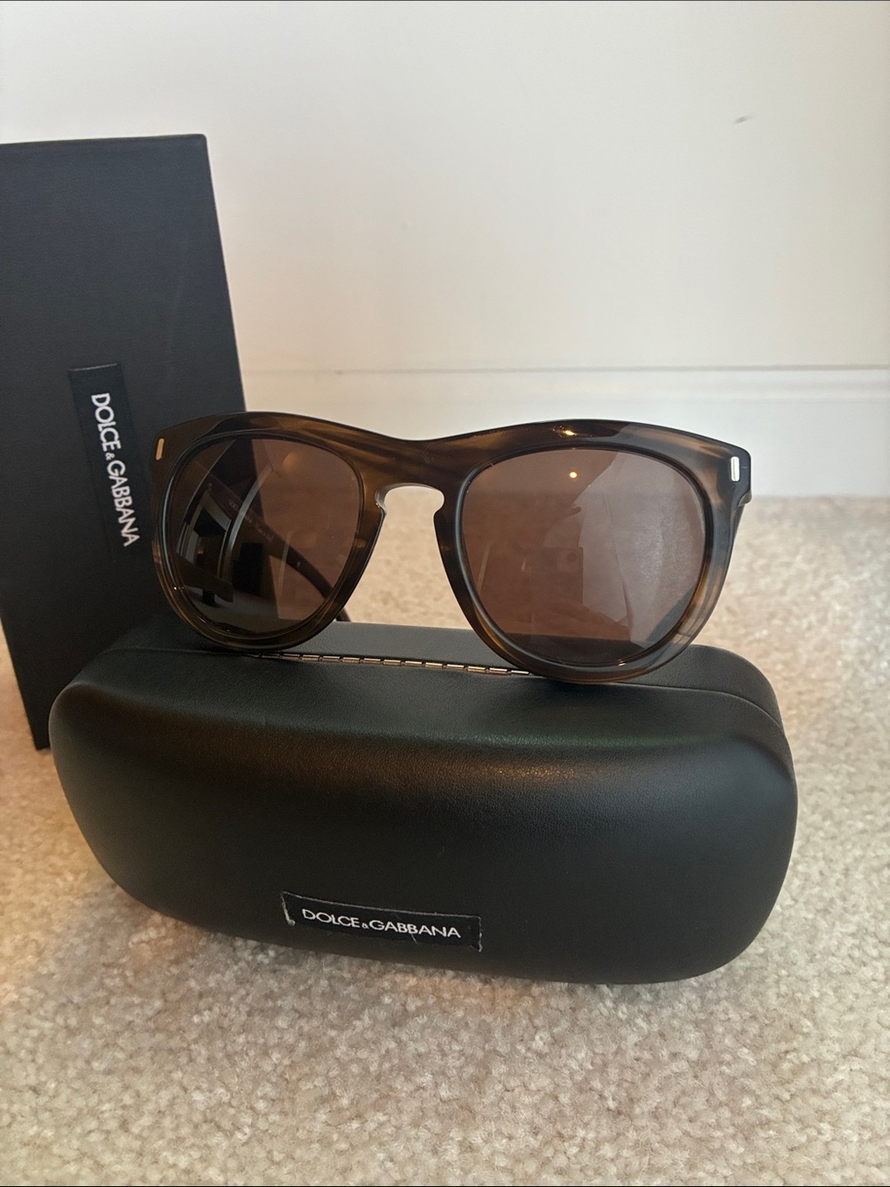 Dolce & Gabbana Brown Gradient Round Sunglasses